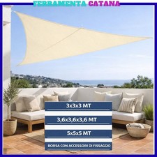 tenda a vela ombreggiante triangolare 3x3x3 5x5x5 da esterno giardino parasole