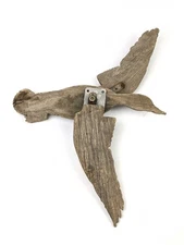 Vintage Primitive Folk Art Rustic Wood Carved Whirligig Duck Flying