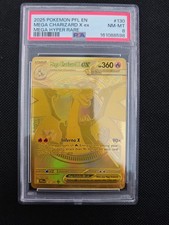 Mega Charizard X ex 130/094 Me02: Phantasmal Flames Holo. PSA 8