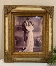 Vtg Ornate Floral Cream Gold Baroque Wide Width Photo Picture Frame 8  X 10  