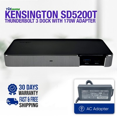 Kensington M01339 SD5200T Thunderbolt 3 Dual 4K Dock Station w/ 170W AC Adapter