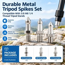 Universal Tripod Foot Spikes Kit Compatible With Professional Camera Tripod Legs