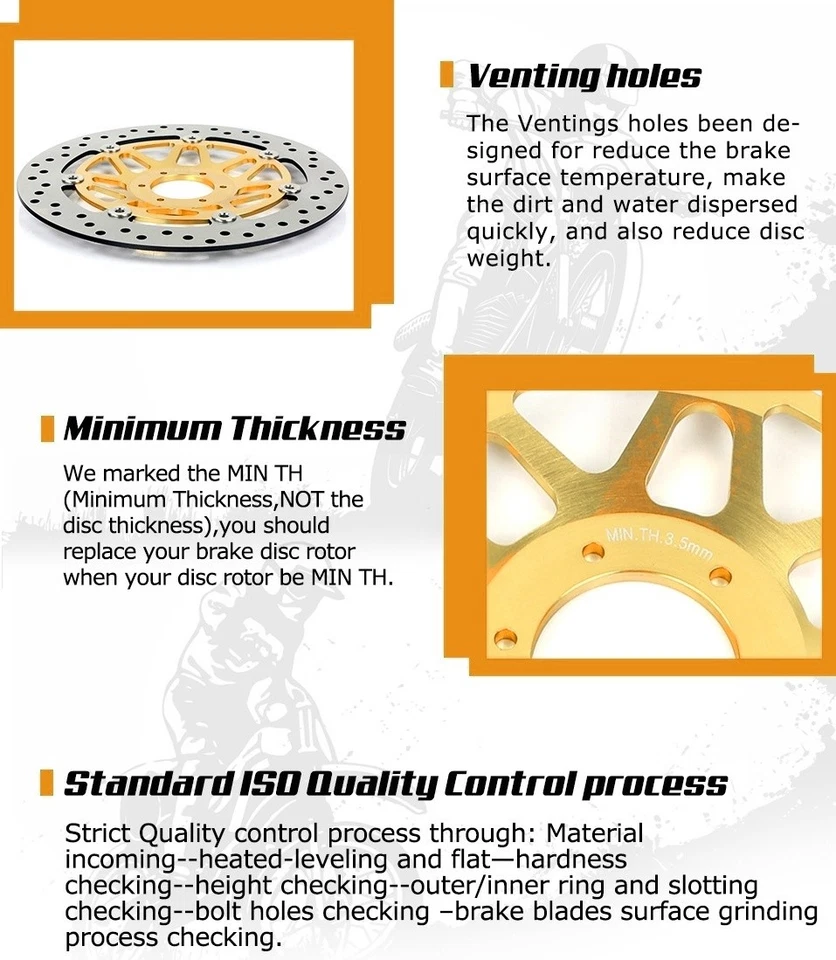 2x 320mm Disques de frein Avant pr Suzuki GSXR1000 2001 2002 GSX 1400 2001-2008 - Image 4 of 4