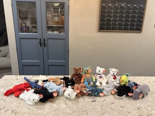 Vintage Beanie Babies 20 Total Plush Lot Toys Read Description 3rd Generation