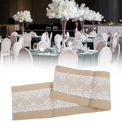 Brand New Table Runner Linen Accessories Festival Natural Jute Replacement - Picture 9 of 48
