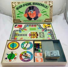 1965 Go For Broke Board Game by Selchow & Righter Complete in Good Condition