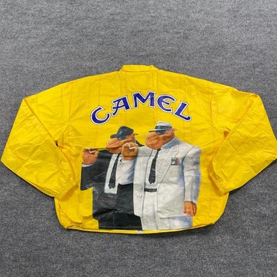 Vintage 1992 Camel Joe Full-Zip Lightweight Windbreaker Jacket XL 26x26 Yellow