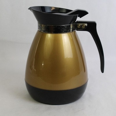 Thermo-Serv Thermos-Kaffeekanne mit Klappdeckel, 44 oz, Gold & Black