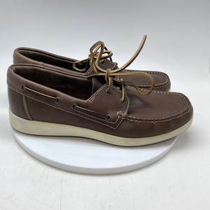 Ecco Leather Boat Shoes Men\'s Size 7 Water Repellent EU 41  Brown Ecco Boat Shoes | eBay main image 3