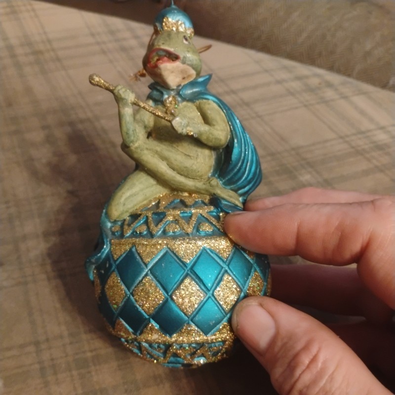 Rare Vintage Bronner The Frog King Prince Deluxe Collection Christmas Ornament