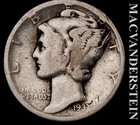 1937 Silver Mercury Dime - Scarce  Better Date  No Reserve  #L5777