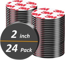 24Pack, 2 inch Large Round Magnets with Adhesive Backing, 50mm Precut Strong ...