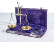 ⚜️ Ancienne Balance Bilancino Portable Pèses Époque Monétaires