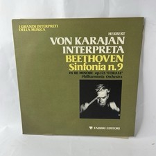 I GRANDI INTERPRETI DELLA MUSICA VON KARAJAN BEETHOVEN SINFONIA 9 FABBRI 33 GIRI