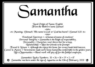 PERSONALISED FIRST NAME MEANING CERTIFICATES - choose name & artwork! LAMINATED