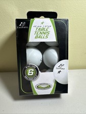 Ping Pong Table Tennis Balls 6 Pc. White 1-Star Tournament Size 40 mm Eastpoint