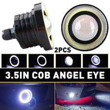 3 2x Inch Round Light LED Fog Driving Spot w/ Lamp White Angel Eyes Halo Ring US