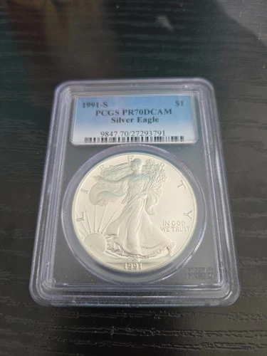 PR70 1991-S DCAM American Silver Eagle PCGS Blue Label