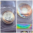 1961 Proof 90% Silver Franklin Half Dollar - PCGS Graded PR61 w/ Rainbow Toning