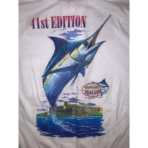 International Billfish Tournament Polo Shirt XL USA Puerto Rico Carey Chen