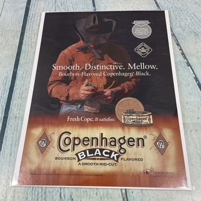 2002 Copenhagen Black Tobacco Cowboy Vtg Print Ad/Poster Pinup Art Magazine Page