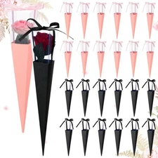 24 Pcs Flower Bags Single Rose Sleeves Flower Bouquet Single Rose Bag Floral ...