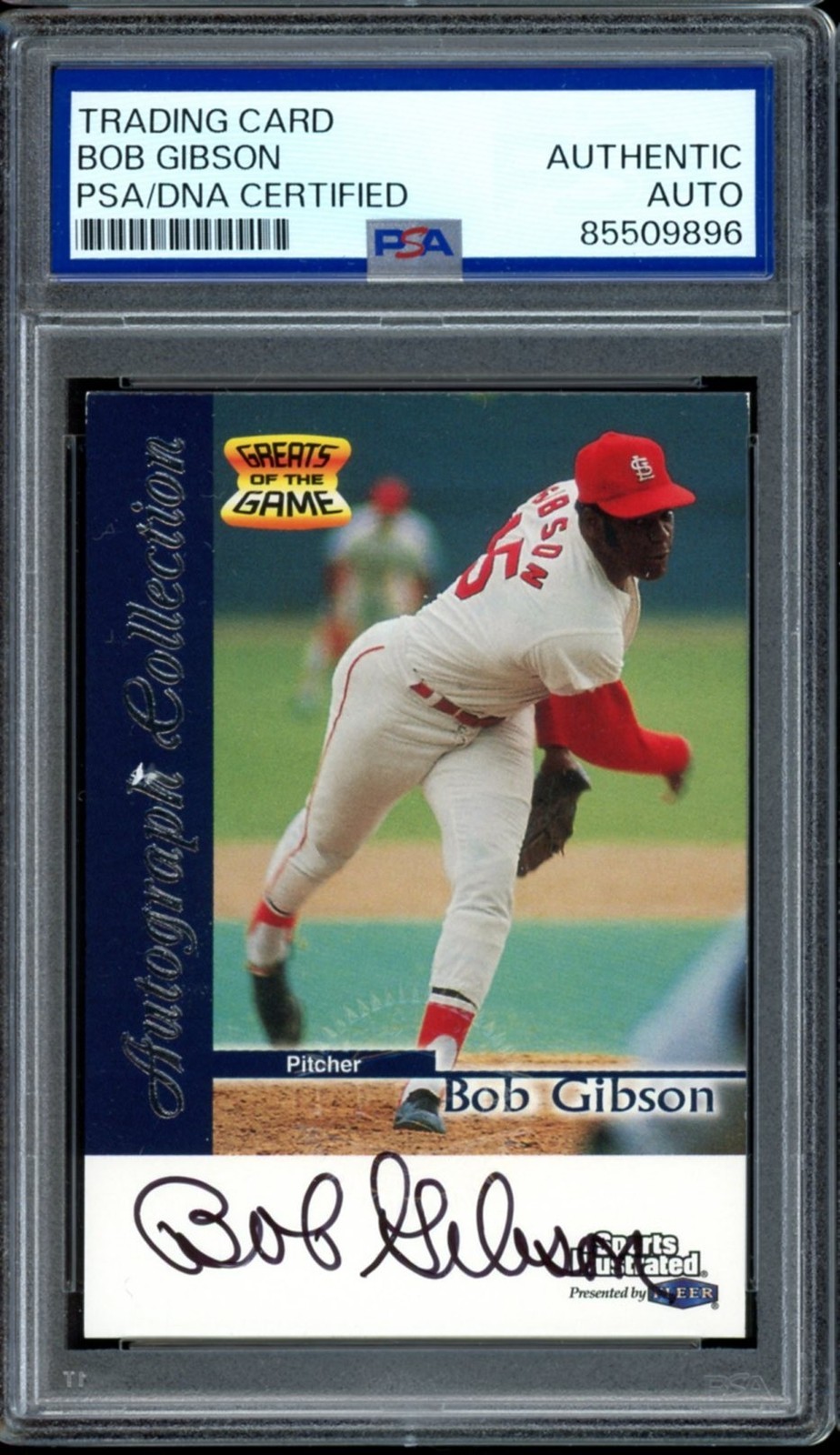 1999 Fleer Bob Gibson Sports Illustrated Autograph Collection Signed PSA DNA *d2