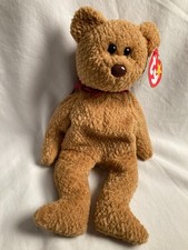 TY Beanie Baby - CURLY the Brown Nappy Bear (9 inch) - Stuffed Animal Toy