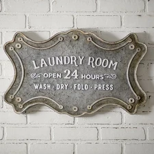 Farmhouse Country Laundry Room Metal Sign – Rustic Wall Décor