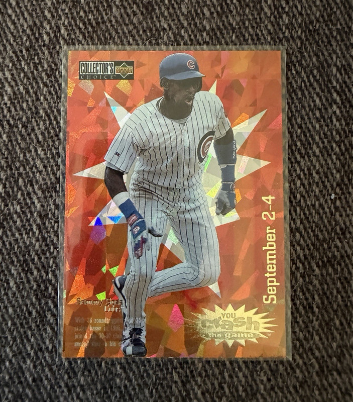 1995 Collector’s Choice You Crash The Game Sammy Sosa Sept 2 - 4 Gold Foil