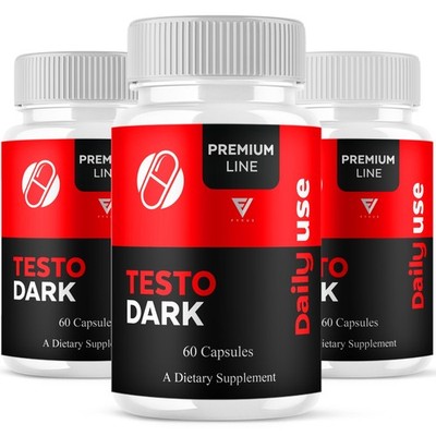 (3 Pack) Testo Dark Capsules, Testo Dark Maximum Performance (180 Capsules)