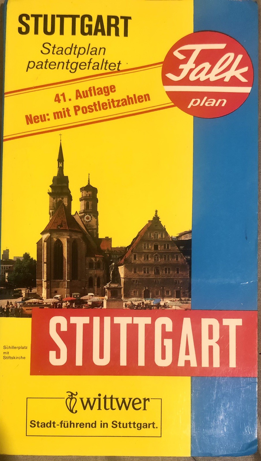 Stuttgart Falk Plan 41 1994/95 Two Scales, Street Atlas +Road Map +Esslingen