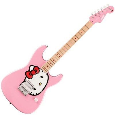 Squier by Fender Limited Edition Hello Kitty Stratocaster Pink mit Case