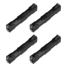 4 Pack Battery Holder Box 4 x AA 4 Slots ON/OFF Switch 9V Buckle for AA-Battery