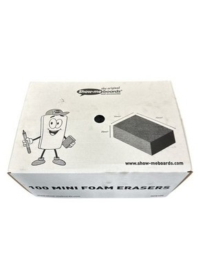 Show-me Mini Schaumstoff Whiteboard Radierer (100er Pack) MFE100