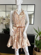 Zara printed halterneck mini dress With belt Size M