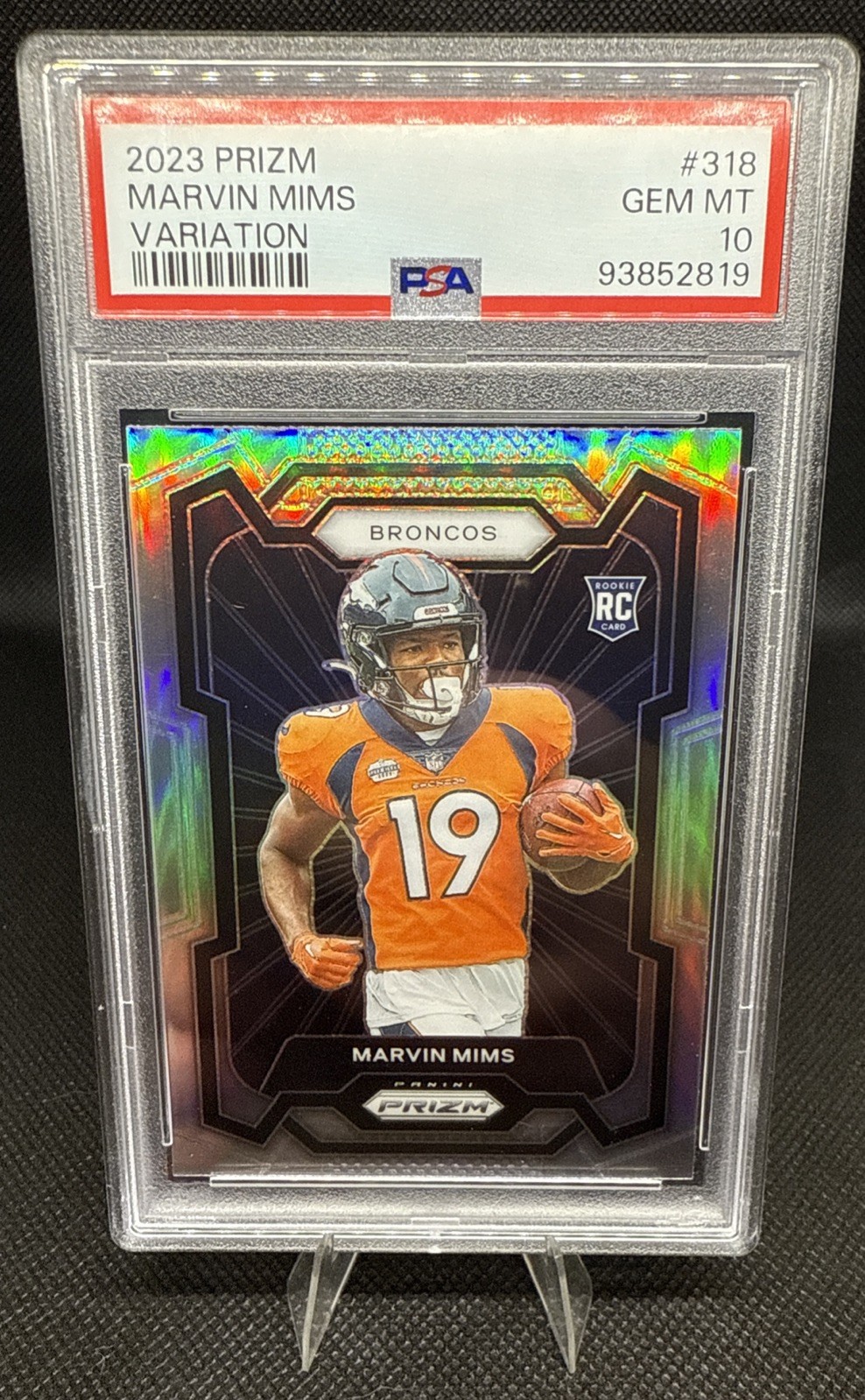 2023 Prizm Marvin Mims #318 Variation, Silver Psa 10 Rookie, Broncos