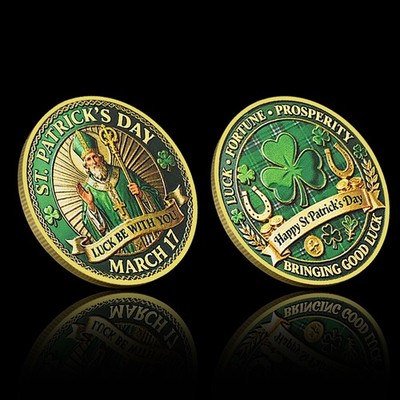St Patrick s Day Glücksmünze Irish Festival Clover Good Luck Challenge Münze Geschenk