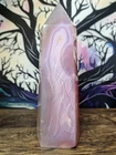 Lychee Jelly Agate Crystal Point Tower Obelisk 160mm 554g