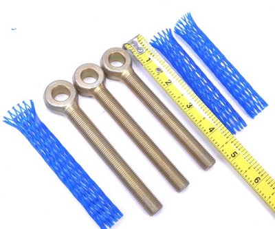 1/2''- 20 TPI 3.75'' L Adjusting Thread Eye Bolt. Mvehicles. Zinc Plated. LOT OF 6