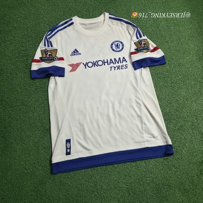 Adidas Chelsea FC Eden Hazard#10 2015/16 Away Jersey With Gold EPL