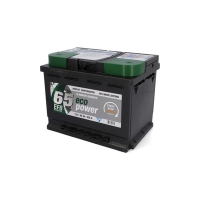 CARTEC Eco Power Batterie 65 EFB 65 Ah / 630 A / KFZ-Starterbatterie Start-Stopp