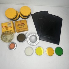 Lot of Miscellaneous Vintage Kodak Camera Gear - Film, Screen, Filters, Ring
