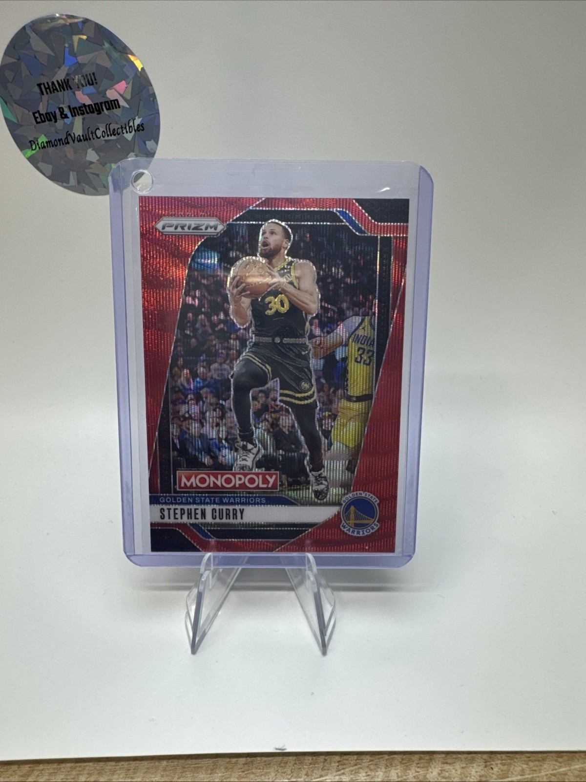 2024-25 Panini Prizm Monopoly Stephen Curry #83 Red Wave Prizm Warriors