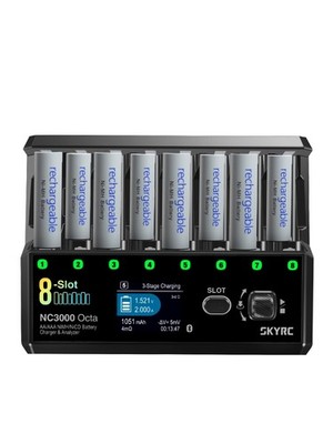 超夏安売り　超韋駄天　SKYRC NC3000 Octa ＆ネオチャンプ8本 SKYRC NC3000 Octa NiMH NiCD Charger 8-Slot 100-5000mAh AA/AAA