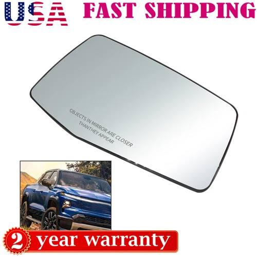 Passenger Side Mirror Glass Heated For 2019-2024 Sierra Silverado 1500 2500 3500