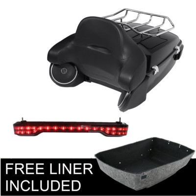 King Pack Trunk Pad & Speakers Tail Light Fit For Harley Tour Pak Touring 14-23