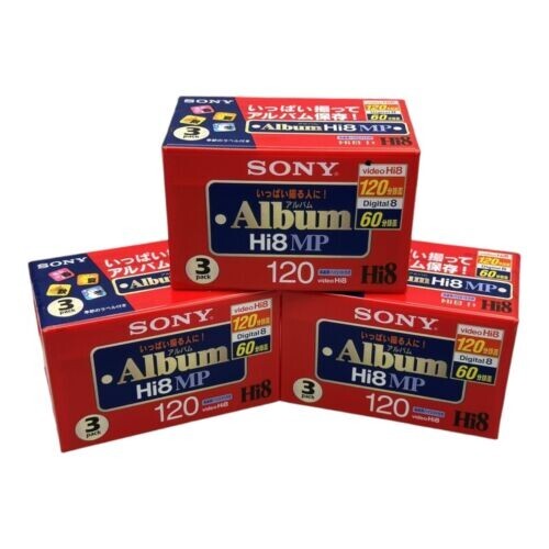 SONY】 Hi8 MP120 Video Cassette Tape lot of pack set From