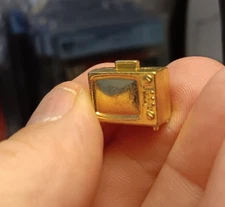 Gold  Token Monopoly Game Gold Token Rare TELEVSION TV Game Playing Piece