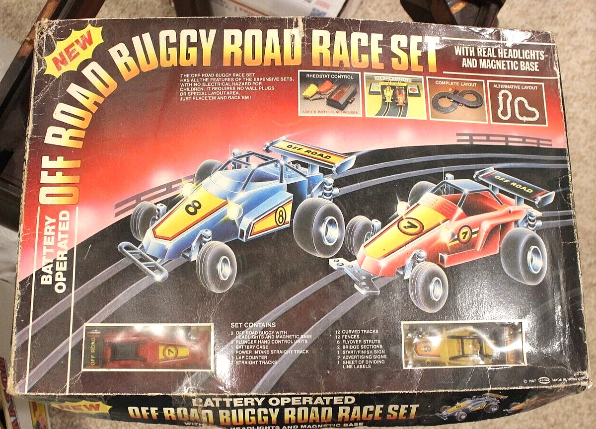 VINTAGE SOMA OFF ROAD BUGGY SLOT CAR ROAD RACE SET BATTERY